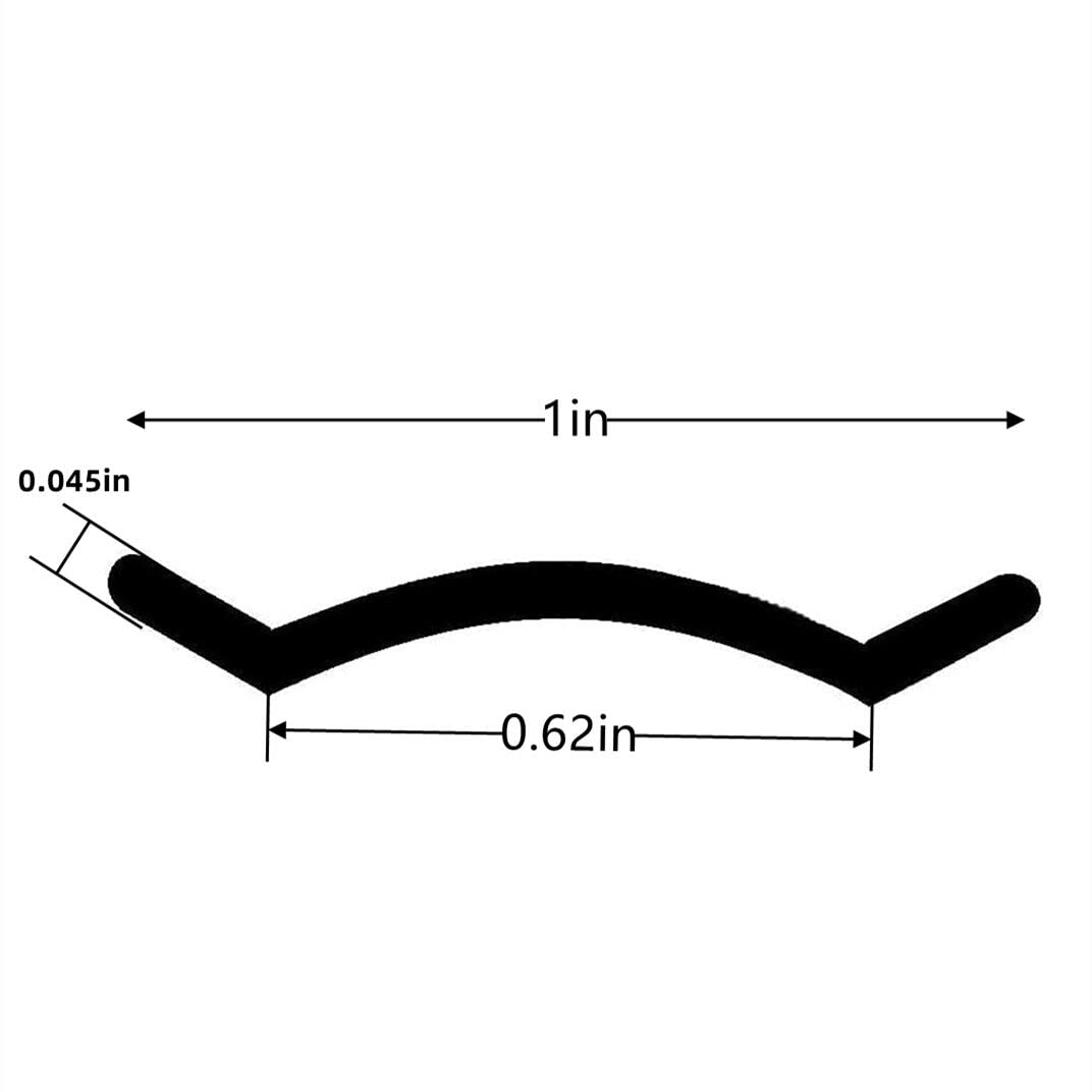 1'' Rv Vinyl Trim Molding Insert Black,For Rv Camper Travel Trailer Screw Cover Gutter Corner Channel Outside Seam Roof Edge Tra