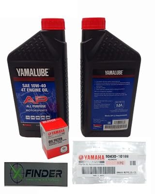 YamahaYZ 250 F/ 250 FB/ 250 FE (2003-2024) all Models Oil Filter Change Kit Yamaha Part# 5D3-13440-09-00 and 2 Quarts All Purpos