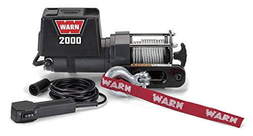 Warn 92000 Vehicle Mounted 2000 Series 12V Dc Electric Utility Winch With Steel Cable: 1 Ton (2,000 Lb) Pulling Capacity