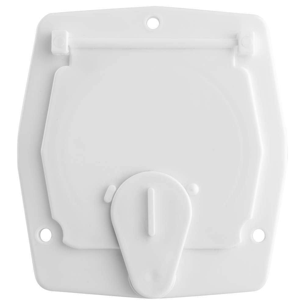 Halotronics Rv Square Electrical Cable Hatch For 30 Amp Cords (White)