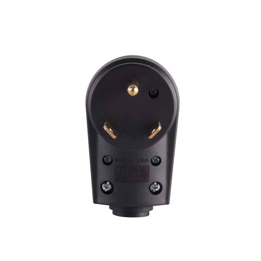 Veepeak 30 Amp Rv Plug Male Replacement Tt-30P Heavy Duty 125V 30A Rated 3 Prong Electrical Power Connector Extension Cord End With Easy To Grip Handle