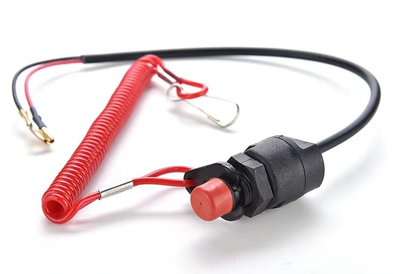Linageson Universal Boat Safety Kill Stop Switch Safety Tether Lanyard Emergency Cut Off For Yamaha Suzuki Honda Tohatsu Hidea Outboard Motors