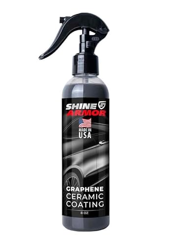SHINE ARMOR Graphene Ceramic Coating for Cars, 8 Fl Oz, Hydrophobic SiO2 Technology, Premium Gloss, Ceramic Protection