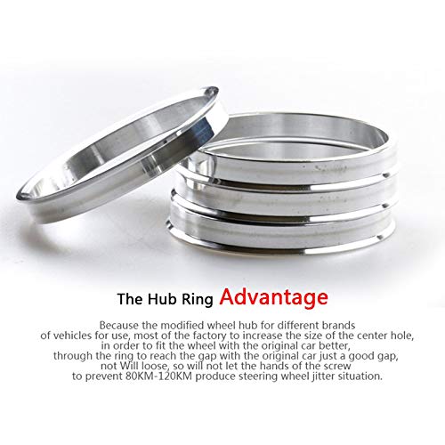 Alloy Aluminum Hub Centric Rings 108 To 100, Set Of 4 - Performance Spigot Hubrings Fit 100Mm Vehicle Hub And 108Mm Wheel Center