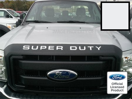 Decal Mods Hood/Grille Letters Inserts Inlays Decals Stickers For Ford Super Duty F250 F350 F450 (2008-2016) (Thin Decal) White 