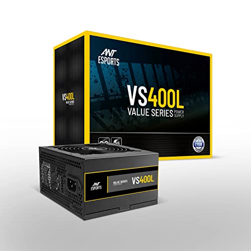 Ant Esports Vs400L Nonmodular High Efficiency Gaming Power Supply/Psu With Continuous Power And 120Mm Silent Fan