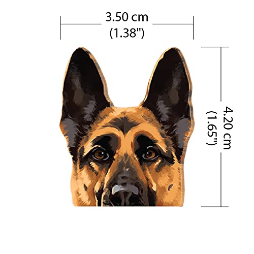 WIRESTER Fresh Scented Car Air Freshener Vent Clip, Decorative Accessories, Interior Decoration for Cars - Black Tan German Shep