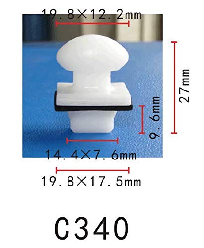 Autobahn88 Retainer Clip For Bumper,Rocker Panel, Compatible With Ford,Mazda (Oem: W705849S300, Lc6250E11, E11050E13) (Pack Of 2