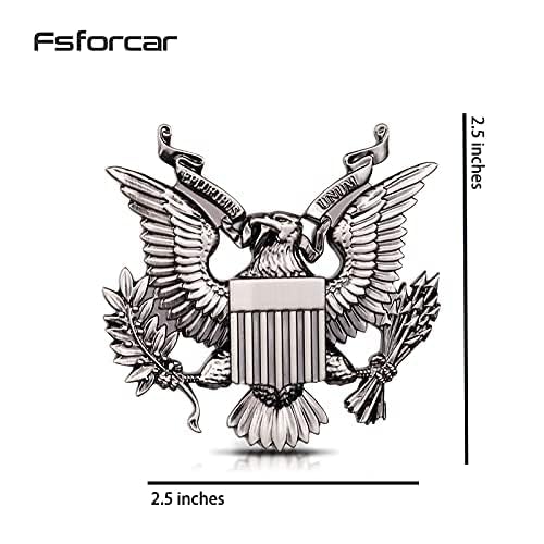United States Military Us Army Metal Car Emblem Sticker Decal (Gun Color)