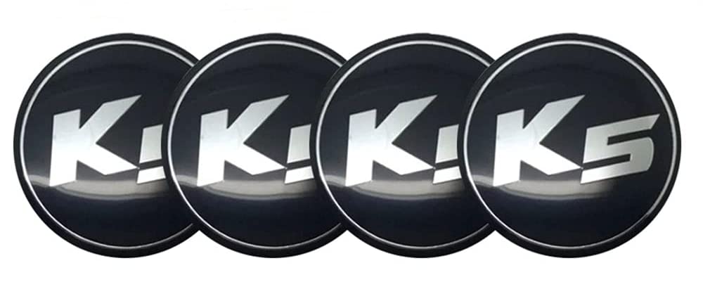 4Pcs 2.22Inch Car Logo Abs Material Wheel Center Cap Sticker Wheel Emblem Badge Logo Stickers (Fit K5)