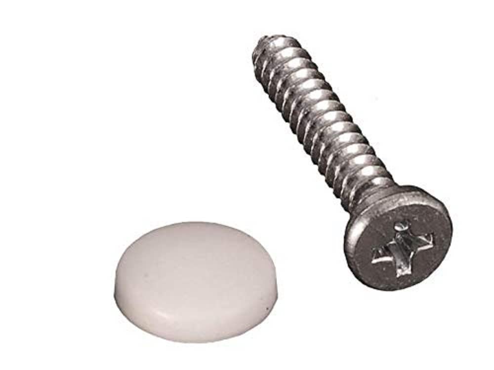 Rv Designer H618, Dashboard Screws With Caps, White, 14 Per Pack, Interior Hardware