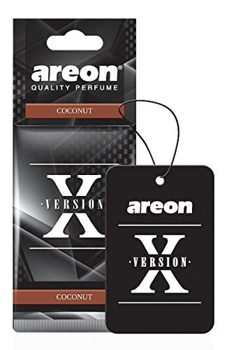 Areon X Axv04 Hanging Best Car Air Freshener Coconut Scent, Paper Hanging Ornaments, Long Lasting Scent For Car Or Home 12 Pack