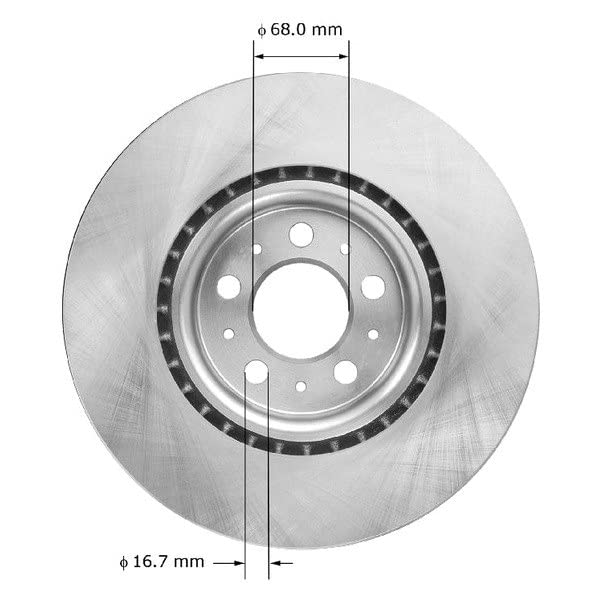 Bendix Premium Prt5961 Front Brake Rotor For Volvo S60 2007-2004, V70 2007-2004