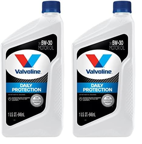Valvoline Daily Protection 5W-30 Synthetic Blend Motor Oil 1 Qt (Pack Of 2)