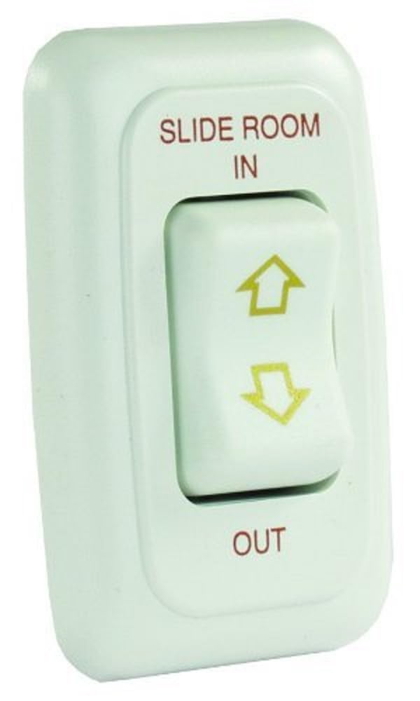 Jr Products 12075 White Single Slide-Out Switch Assembly With Bezel