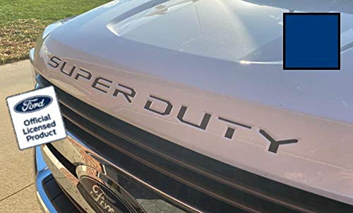Decal Mods (2017-2022) Hood Grille Decal Sticker Letter Inserts Inlays (Thin) for Ford F250 F350 F450 Super Duty (Dark Blue) - CDB
