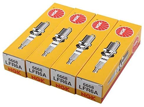 NGK Spark Plug LFR6A 6668 (Pack of 8) Watercraft FX FZR FZS VX VXR VXS Reach 26.5mm Hex Size 16mm Gap 0.9mm Resistor Value 5K Oh
