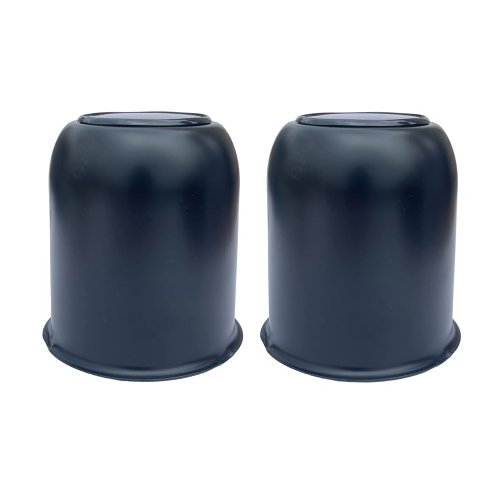 AYZH 2 Pack 3.19 Inch Center Caps Push Through for Trailer Truck RV Wheel Rims 3.19'' Center Bore Black Steel