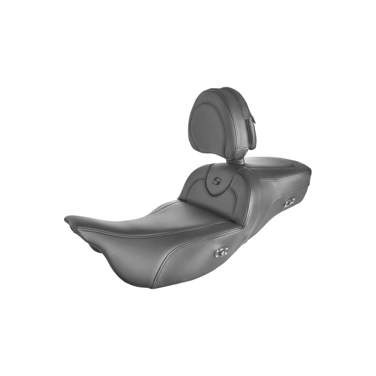 Saddlemen Road Sofa Heated Seat With Backrest (Plain/Extended Reach) For 08-13 Harley Flhx2