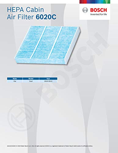 Bosch 6020C Hepa Cabin Air Filter - Compatible With Select Kia Soul