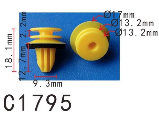 Autobahn88 Retainer Clip For Door Trim Molding, Compatible With Benz (Oem: 0009918698, A0009918698) (Pack Of 20)