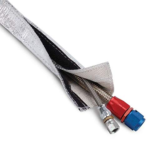Design Engineering 010405B50 1/2'' - 1-1/4'' I.D. X 50Ft Spool Aluminized Sleeving For Ultimate Heat Protection (With Hook And L