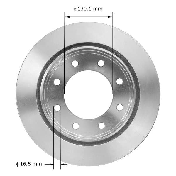 Bendix Premium Prt6076 Rear Brake Rotor For Chevrolet Silverado 3500 Hd 2019-2011, Gmc Sierra 3500 Hd 2019-2011