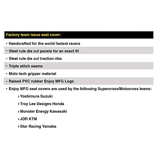 Enjoy Mfg Seat Cover - Compatible Fit For 2004-2014 Honda Crf230 Crf 230 - Red Sides/Black Top/Red Ribs #149