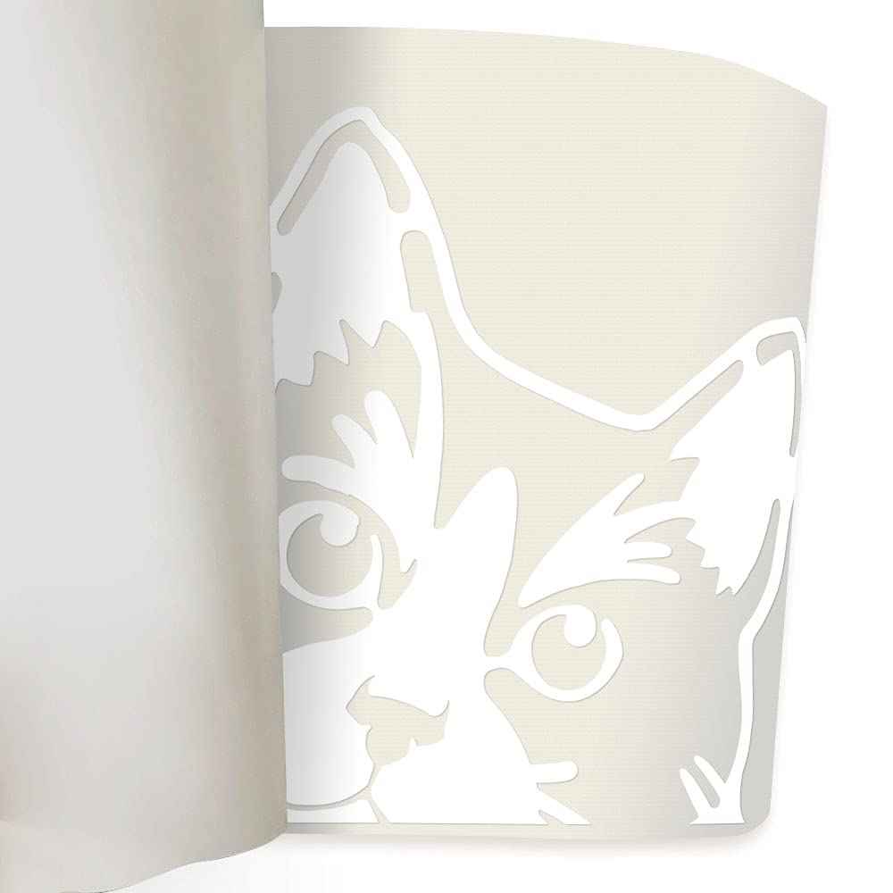 Wirester 6 Inch Clear Vinyl Decal Sticker Decoration For Car Window (Or Any Flat Surface) - Tuxedo Cat