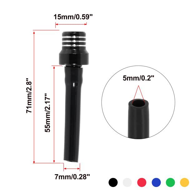 Rsg 2Pcs Gas Fuel Cap Air Vent Hose Universal Cnc Tank Valve Vent Tube With Chekc Ball Aluminum Breather For 50Cc 110Cc 70Cc 125