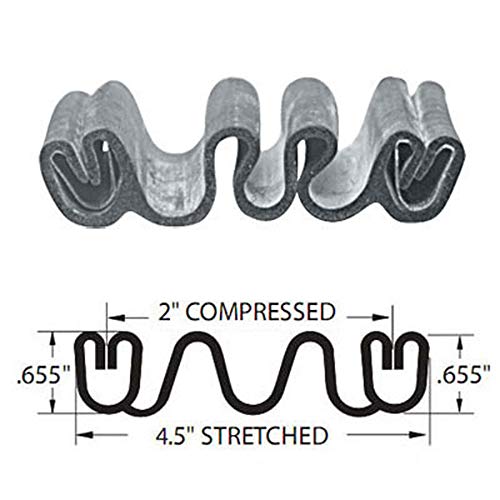 Gordon Glass™ Slider to Slider Accordion Boot Seal - 20 ft, Gray, Ethylene Propylene Diene Monomer Rubber, Durable Spring Clips