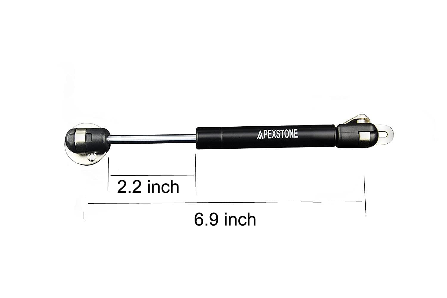Apexstone 80N Gas Strut 7 Inch, Black Gas Spring Lift Supports for Cabinets, Set of 2, Heavy Duty Gas Shocks, 18lb Capacity
