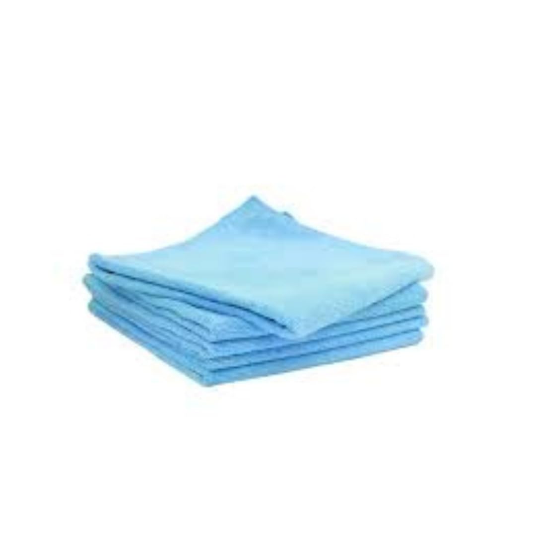 Embuer Microfiber Cloth  4 pcs  40x40 cms  350 GSM Blue! Thick Lint & StreakFree Multipurpose Cloths  Automotive Microfibre