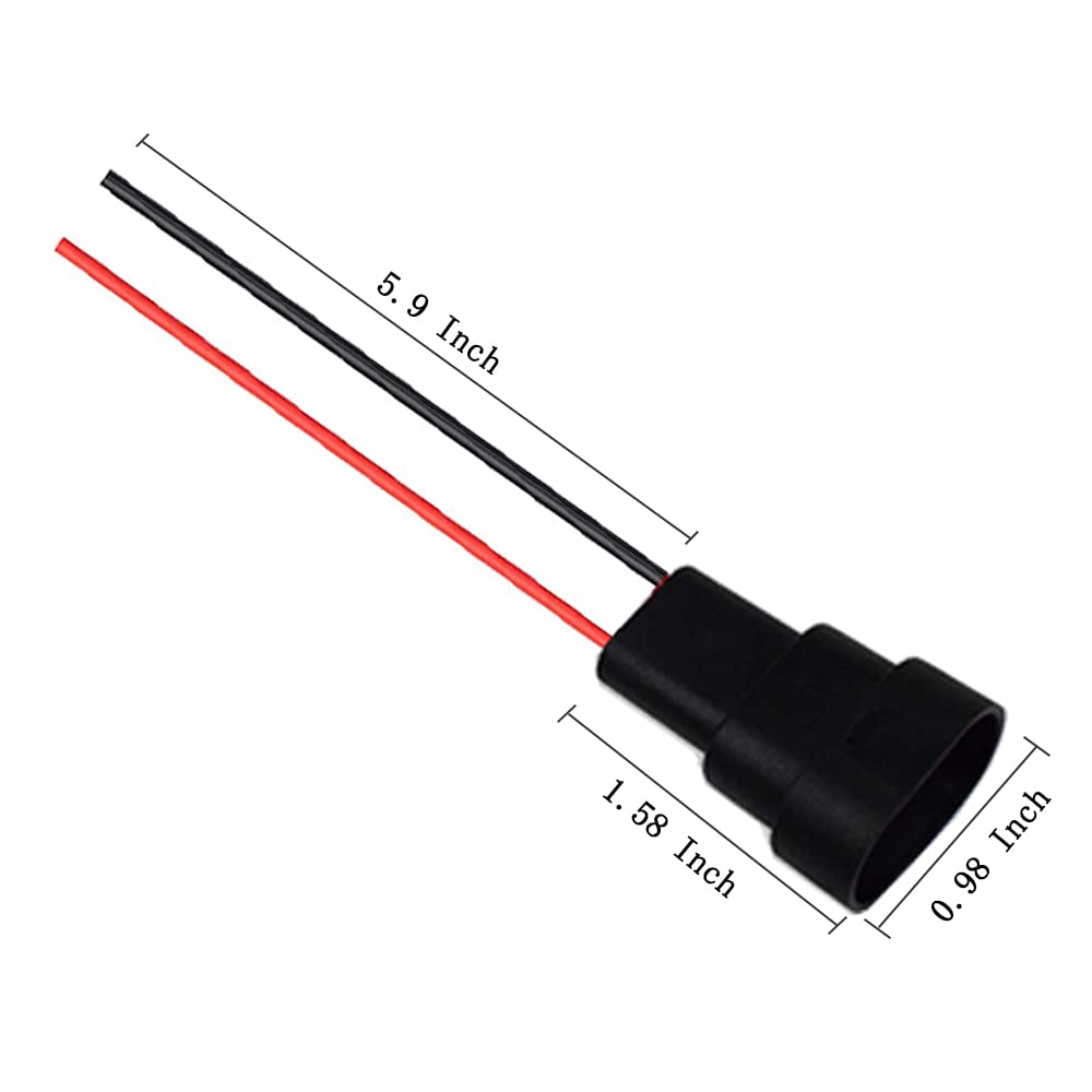 Blyilyb 4-Pack 9005 9006 Hb3 Hb4 Male Adapter Wiring Harness Sockets Wire Connector