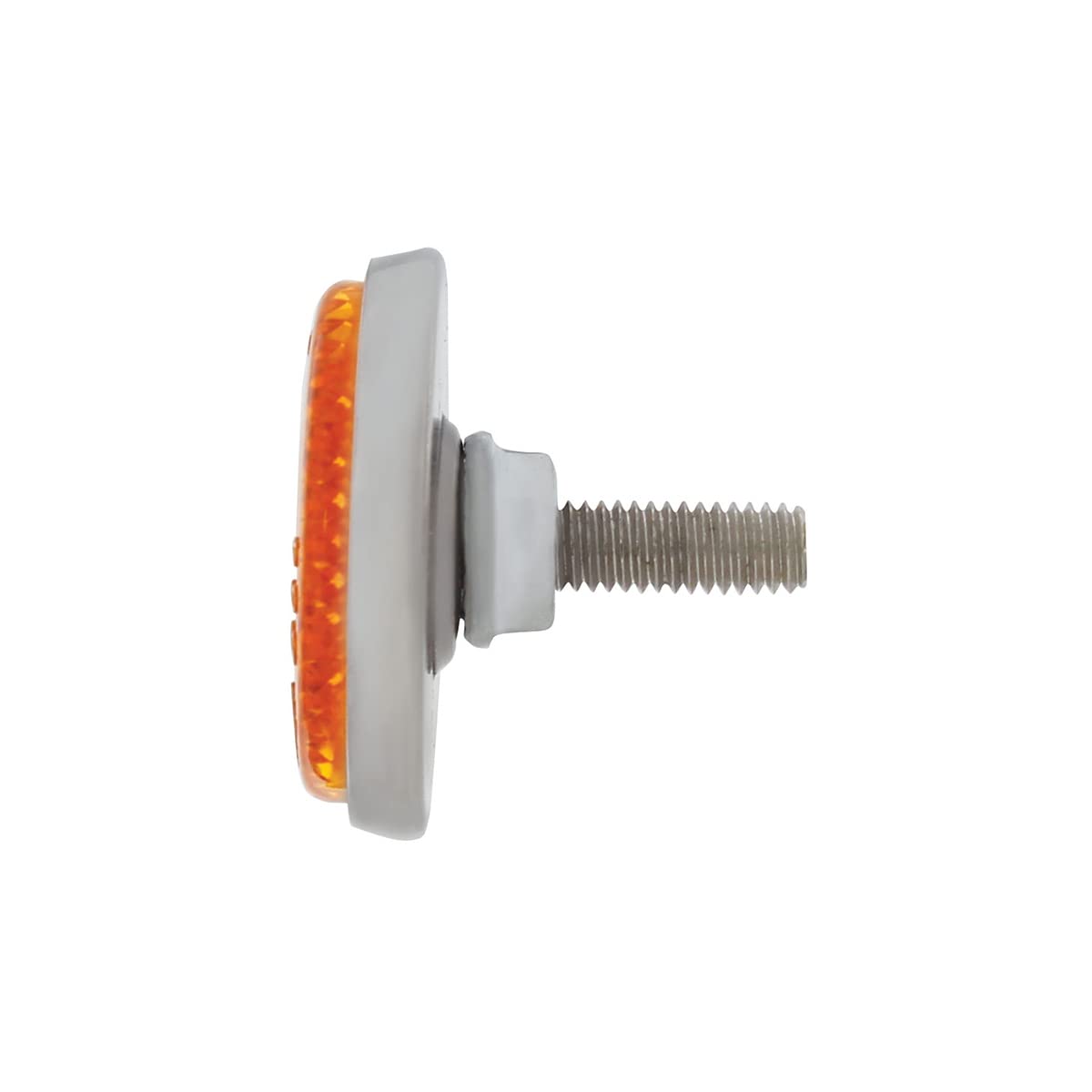 United Pacific Ctl5606A Amber Reflector With Amber Led, Stud Mount With Nut, 12 Volt