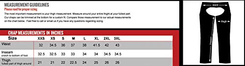 Hot Leathers Leather Chaps (Black, XXX-Large)