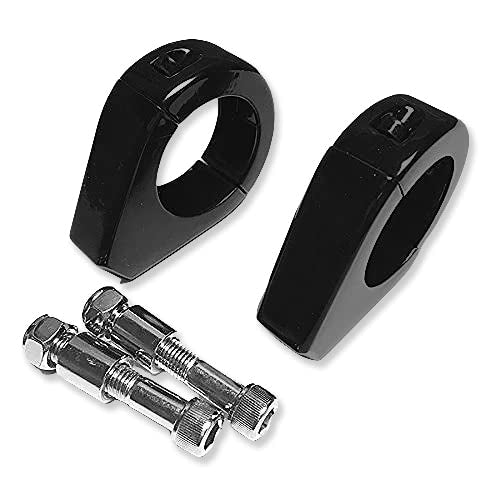 Httmt Mt299-002- Fork Clamp Turn Signal Clamps Compatible With Harley Softail Mount Bracket 39Mm Fork Black