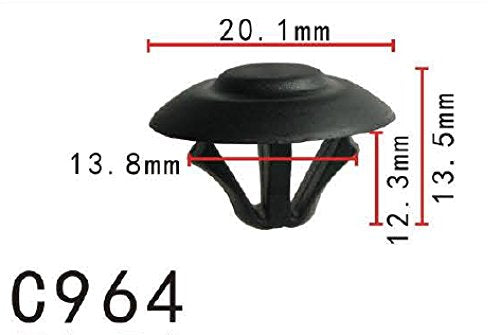 Autobahn88 Retainer Clip For Hood Insulation, Compatible With Benz (Oem: 001-988-03-25) (Pack Of 20)