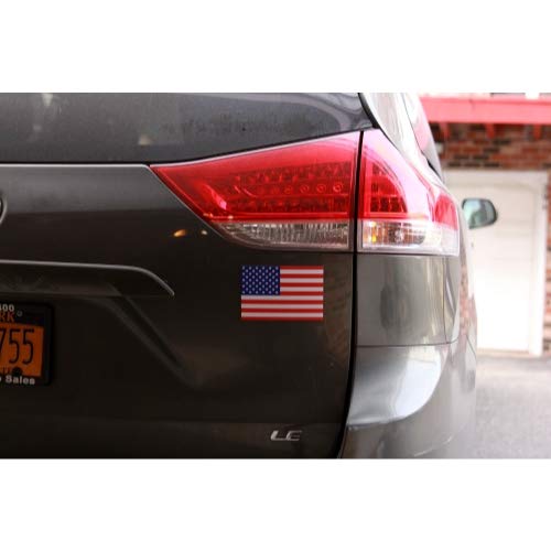 Magnet Me Up American Flag Automotive Magnet Decal, 4X6 Inches, 4 Pack, Red White And Blue, Heavy Duty Magnetic Vinyl For Car Tr