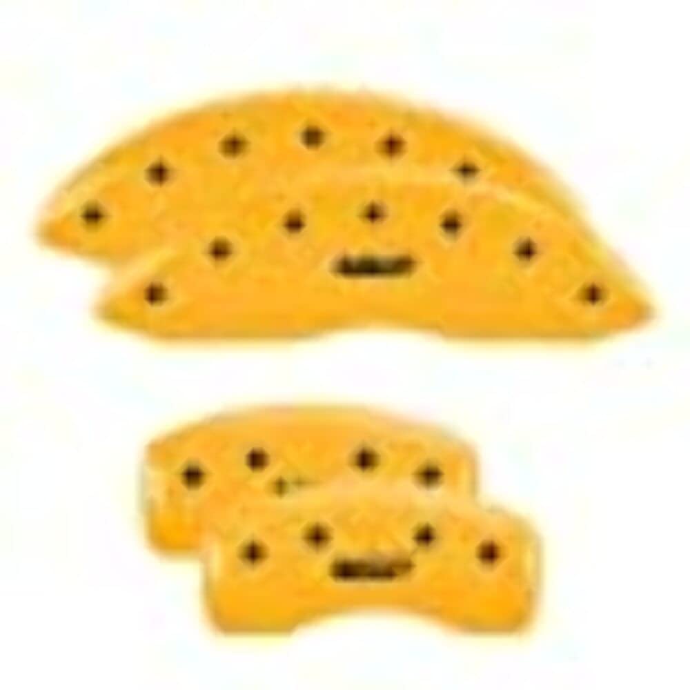 Mgp Caliper Covers 54013Smgpyl Mgp Yellow Powder Coat Finish, Black Characters, Set Of 4