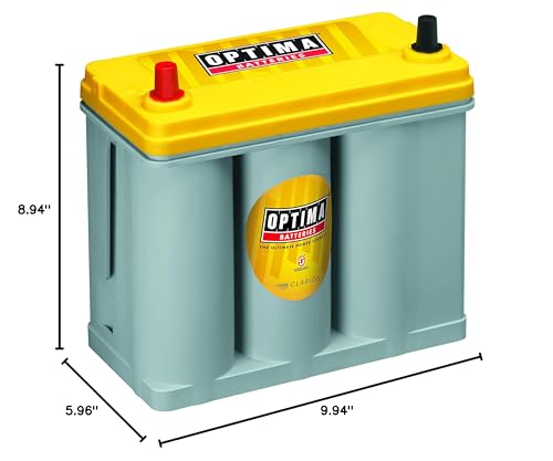 OPTIMA Batteries High Performance DS46B24R YellowTop Dual Purpose Sealed AGM Car, Truck and SUV Battery, 450 CCA, Maintenance Fr