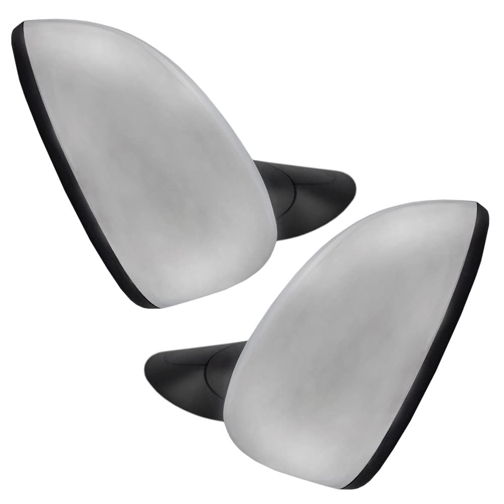 Replacement Set Driver and Passenger Power Side View Mirrors Heated Chrome Covers Compatible with 2012-2014 500 68087589AC 5182468AC
