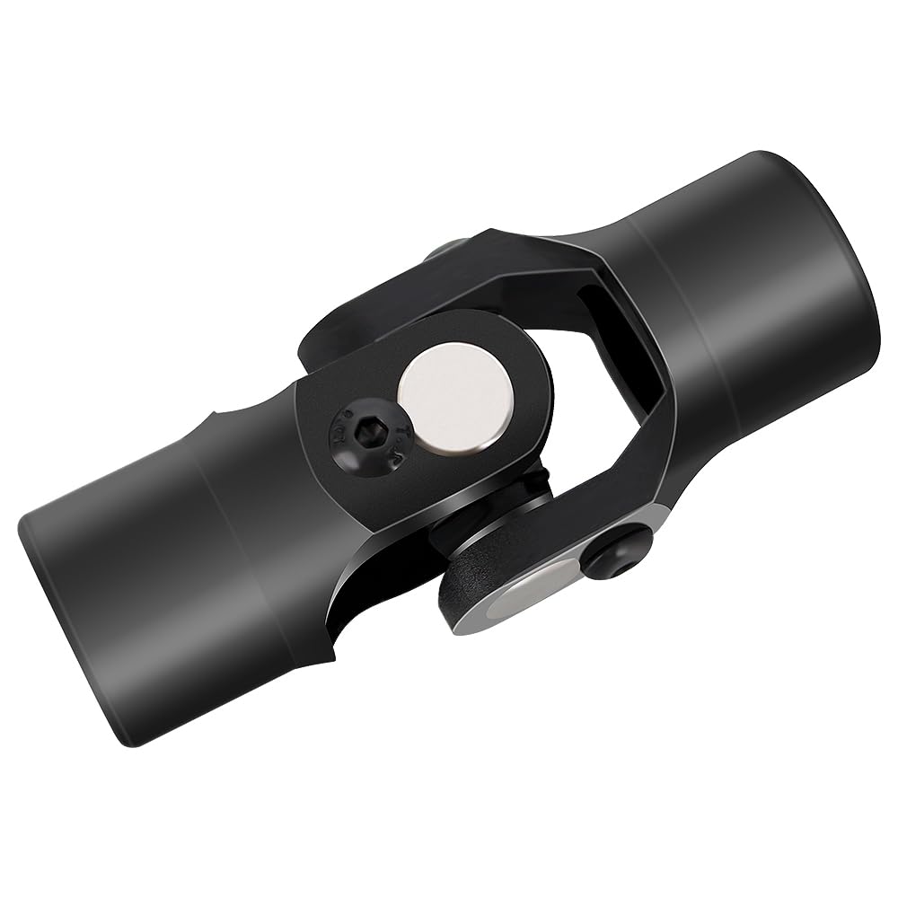 Cool Star Single Steering Joints 3/4'' Round X 3/4'' Round Smooth Round U-Joint Shaft 96Mm 35 Degree Black
