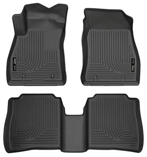 Husky Liners Weatherbeater Floor Mats | Fits 2014-2019 Nissan Sentra | Front & 2Nd Row, 3-Pc Black - 95631