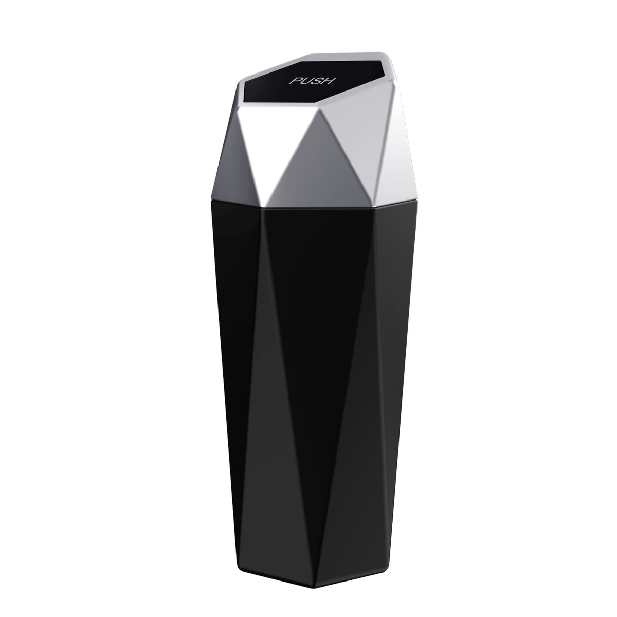 Szeof Car Trash Can With Lid, Portable Vehicle Garbage Can, Diamond Design Mini Bin For Automotive, Home, Office, Kitchen, Bedro