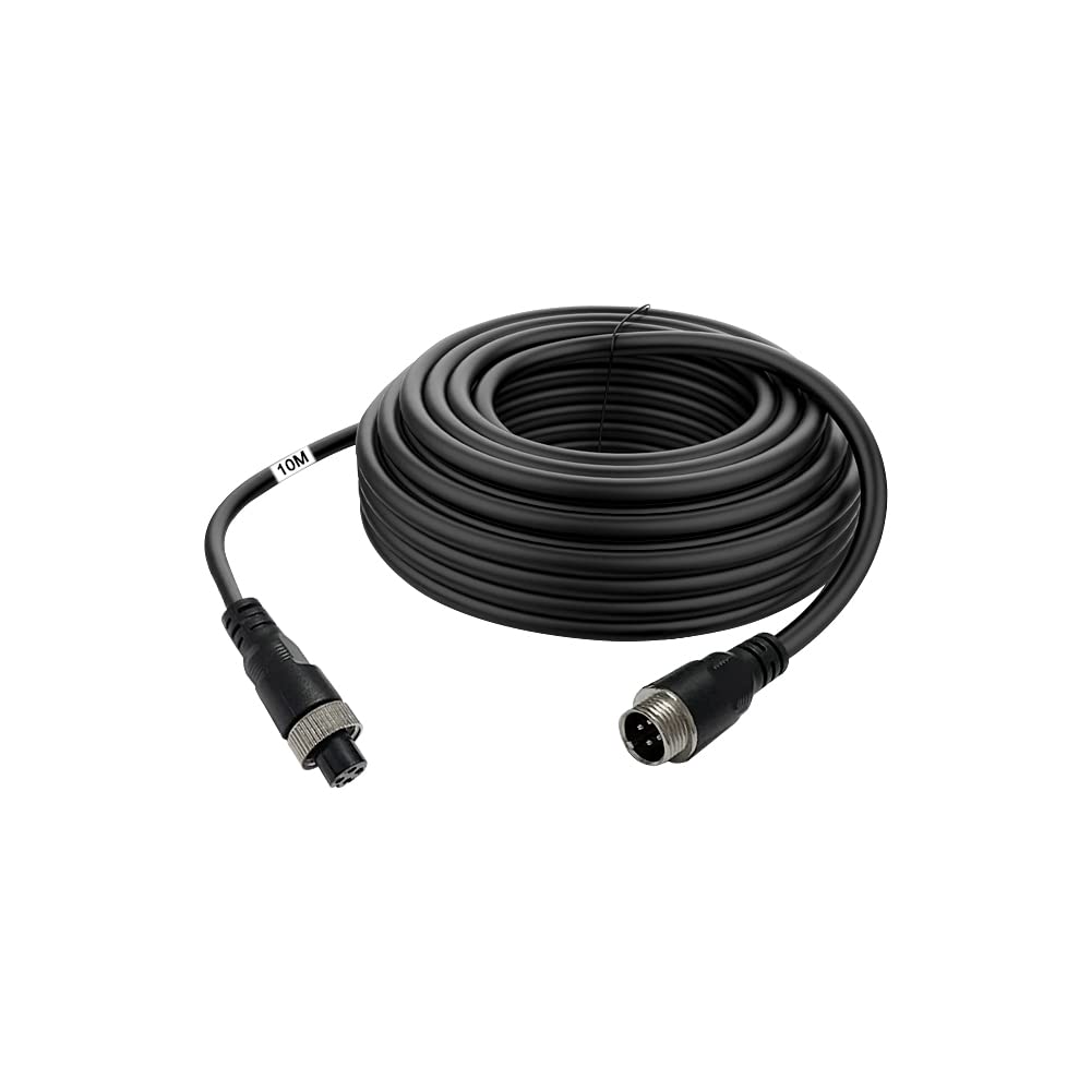 Vojkorel Auto 4-Pin Aviation Video Extension Cable, Backup Camera Extension Cable For Car, Trailer, Bus, Truck Reversing Rear Vi