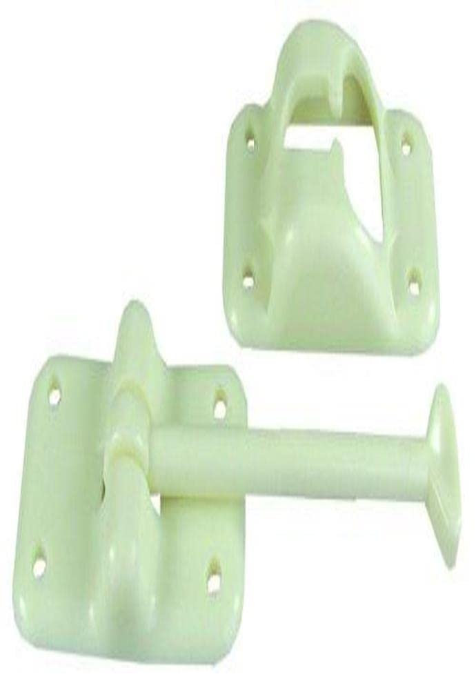 Jr Products 10424 Plastic T-Style Door Holder - Colonial White, 3-1/2''