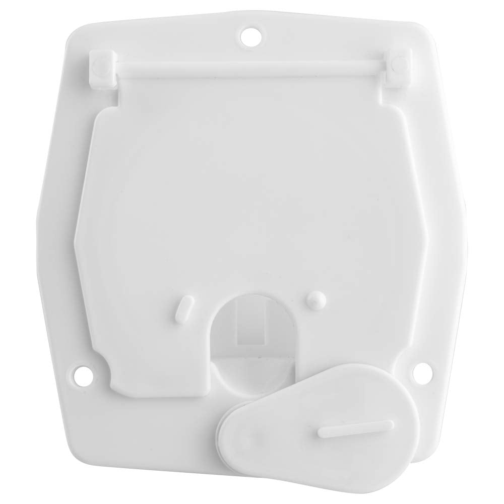 Halotronics Rv Square Electrical Cable Hatch For 30 Amp Cords (White)