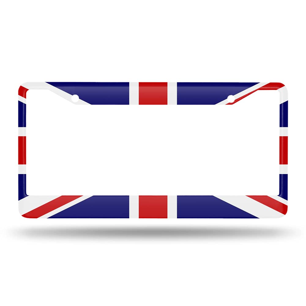 Beabes The Union Jack British Flag License Plate Frame United Kingdom Flag Novelty License Plate Frame License Plate Car Tag Hol