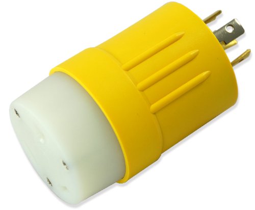 Conntek 14106 RV Generator Adapter L14-20P 20A 125/250V Locking Plug to RV 30A Female Connector